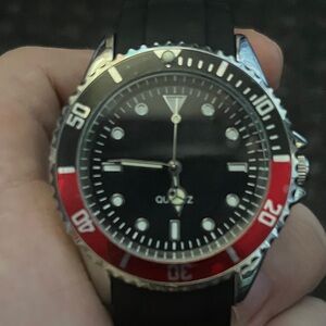 Red & Black Men's Watch